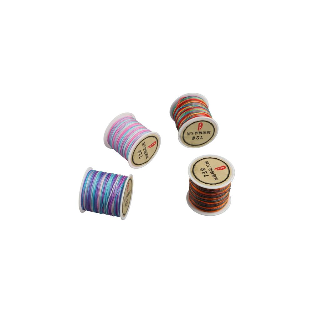 Nylon DIY Chinese Knot Jewelry Making Bracelet Rainbow Rope Braided String Thread Cord Macrame Cord