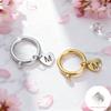 Customized A-Z Initial Love Pendant Ring Stainless Steel Personalized Letter Number and Symbol Heart shaped Water Diamond Ring