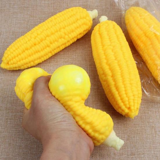 Simulated Corn Squeeze Toy Realistic Fake Corn Stress Relief Toy Office Desk Stretchy TPR Corn Fidget Toy Party Favors