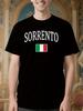 Shiartex Racing  Italian Flag Graphic - Black Crew Neck Short Sleeve Tee with Sorrento Print T-shirt