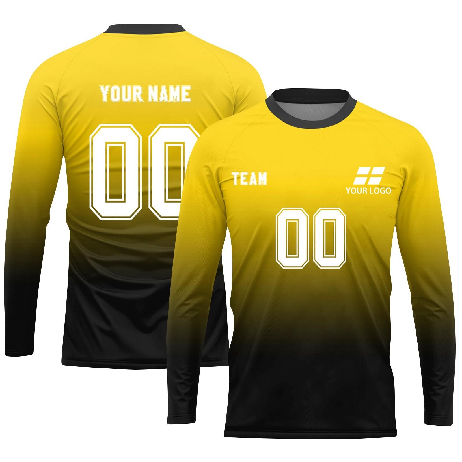 

Men’s Long Sleeve Gradient Athletic Shirt, Lightweight Sports Top, Quick Dry Tee for Training, Running, XS жовтий