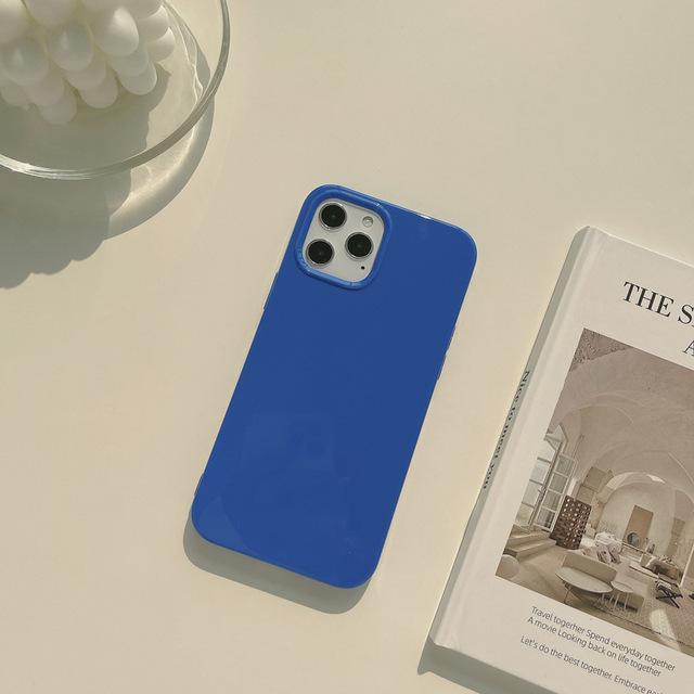 Enkelt fluorescerende fargetelefondeksel for Iphone 14 12 13 11 Pro Promax Plus X Xr Xsmax Støtsikkert hardt telefondeksel