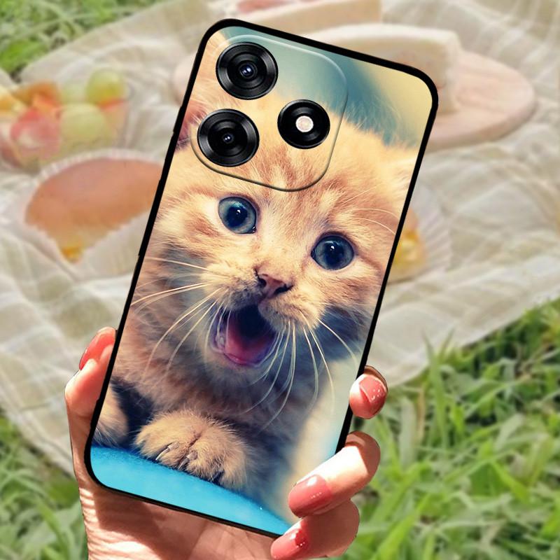 For Tecno Spark 10C Case Spark10 4G Soft Silicone Back Case for Tecno Spark 10 10 C Spark10C Phone Cover Black Bumper TPU Funda