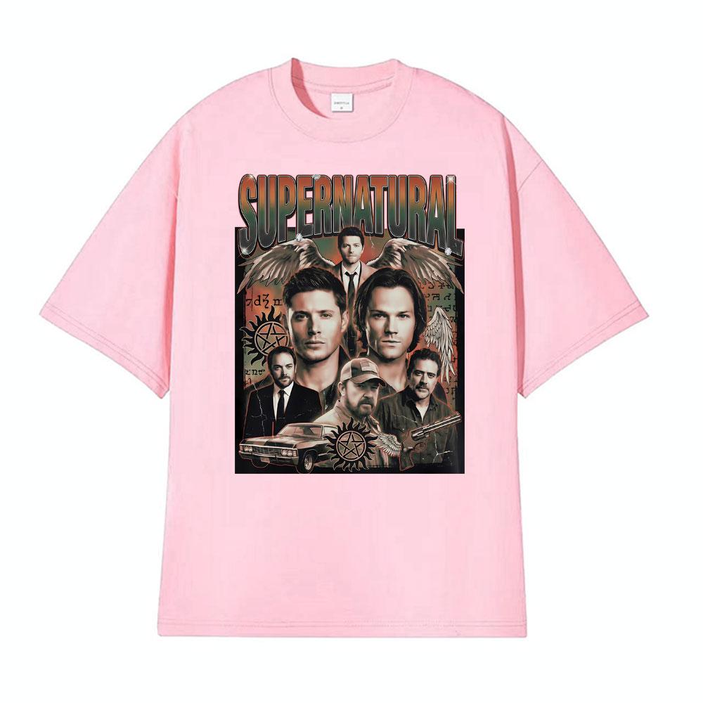 Winchester Family Business Supernatural Carry On My Wayward Son Tshirts Unisex Women Fashion Vintage 100 Cotton Oversized T Shirt