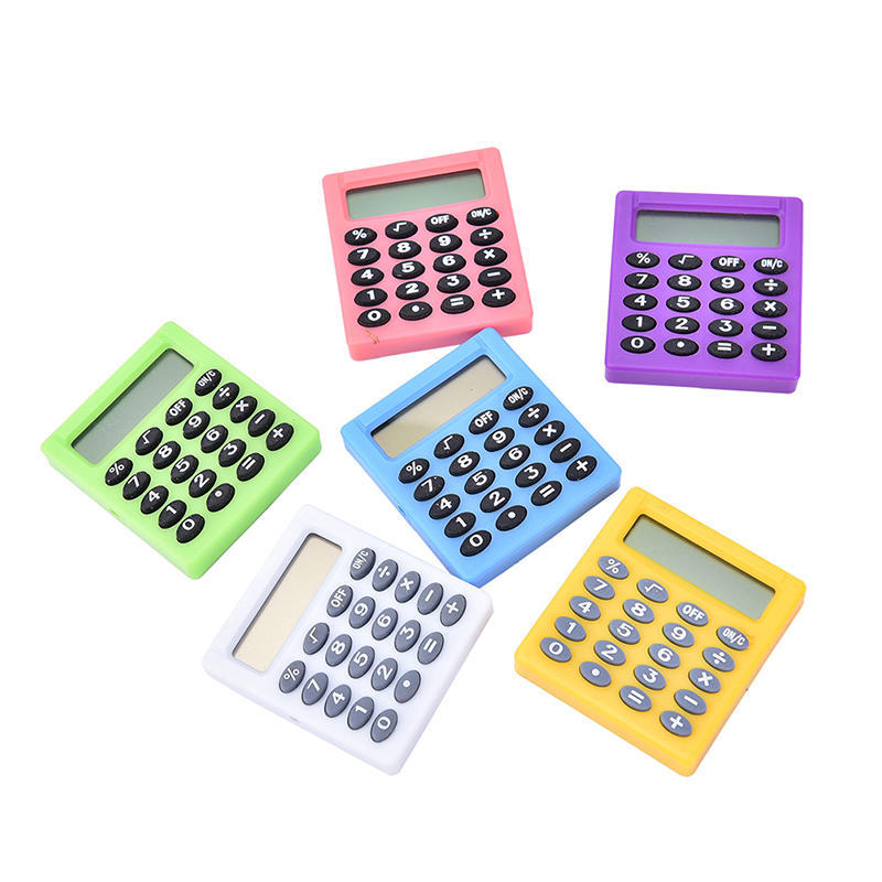 Student Small Mini Electronic Calculator Candy Color Calculating Office Supplies,