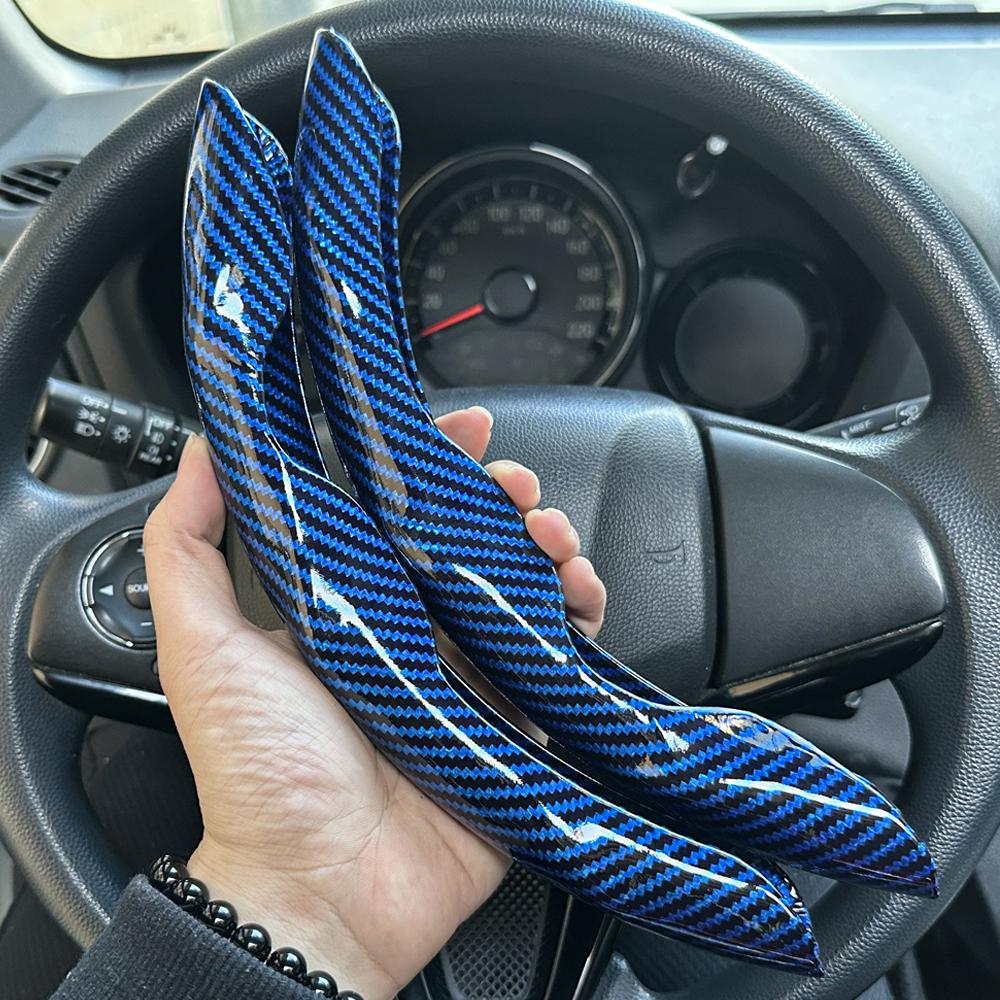 Universelle Auto-Lenkradabdeckung Anti-Rutsch Helles Glanz-Kohlefaser-Textur Lenkrad-Dekorationszubehör 14,5-15 Zoll