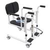 330 Lb Adjustable Height Wheelchair with 180° Split Seat and Commode, Suitable for the Elderly and People with Disabilities