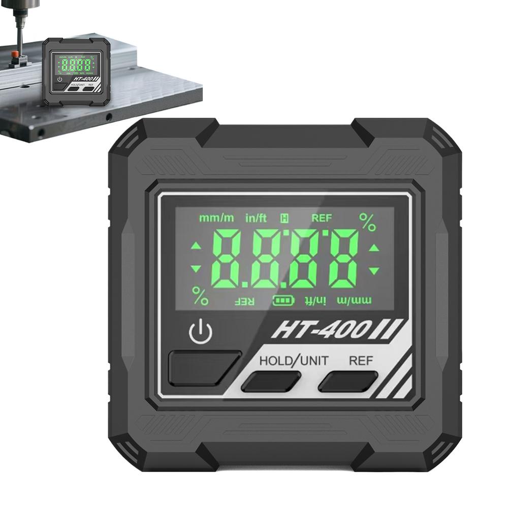 

Digital Protractor Level LCD 4 X 90 Degree Range Magnetic Base Digital Degree Angle Finder For Construction Home Machinery Saw зелений