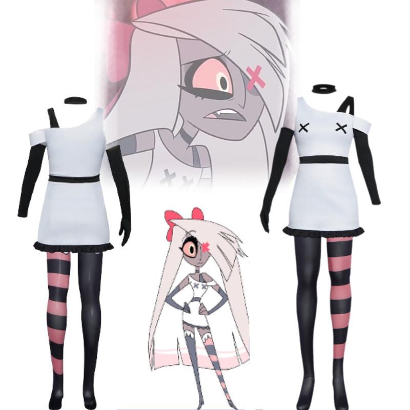 Vaggie Hell's Hotel Cosplay Costume For Women Soft Nini Fabric Evil Boss Vaggie