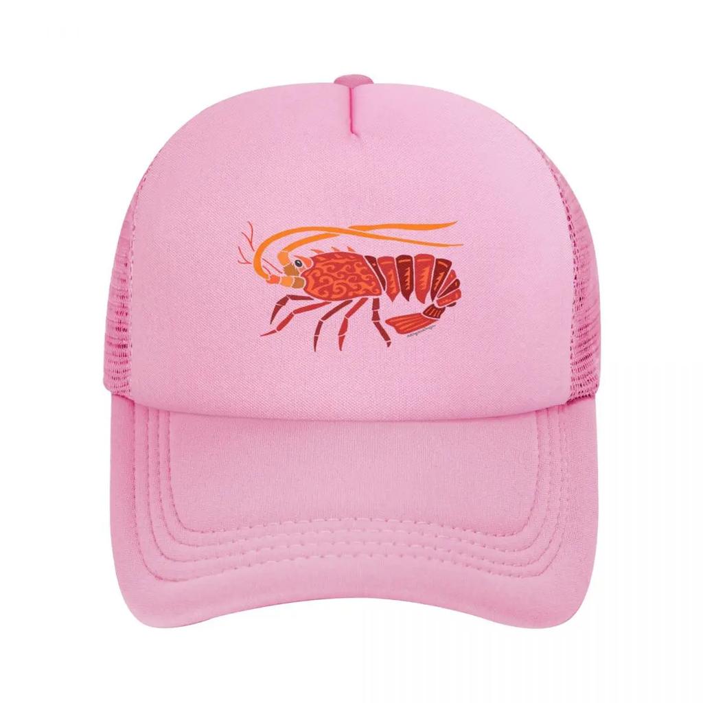 California Spiny Lobster Design Mesh Baseball Caps Snapback Fashion Baseball Hats Breathable Casual Casquette Outdoor Unisex