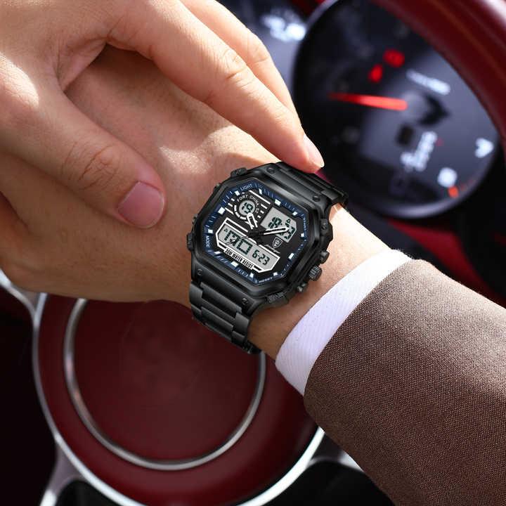 POEDAGAR 993 Fashion Luxury Vintage Men Digital Quartz Watches Waterproof Chronograph Electronic Watch for Man Reloj Para Hombre
