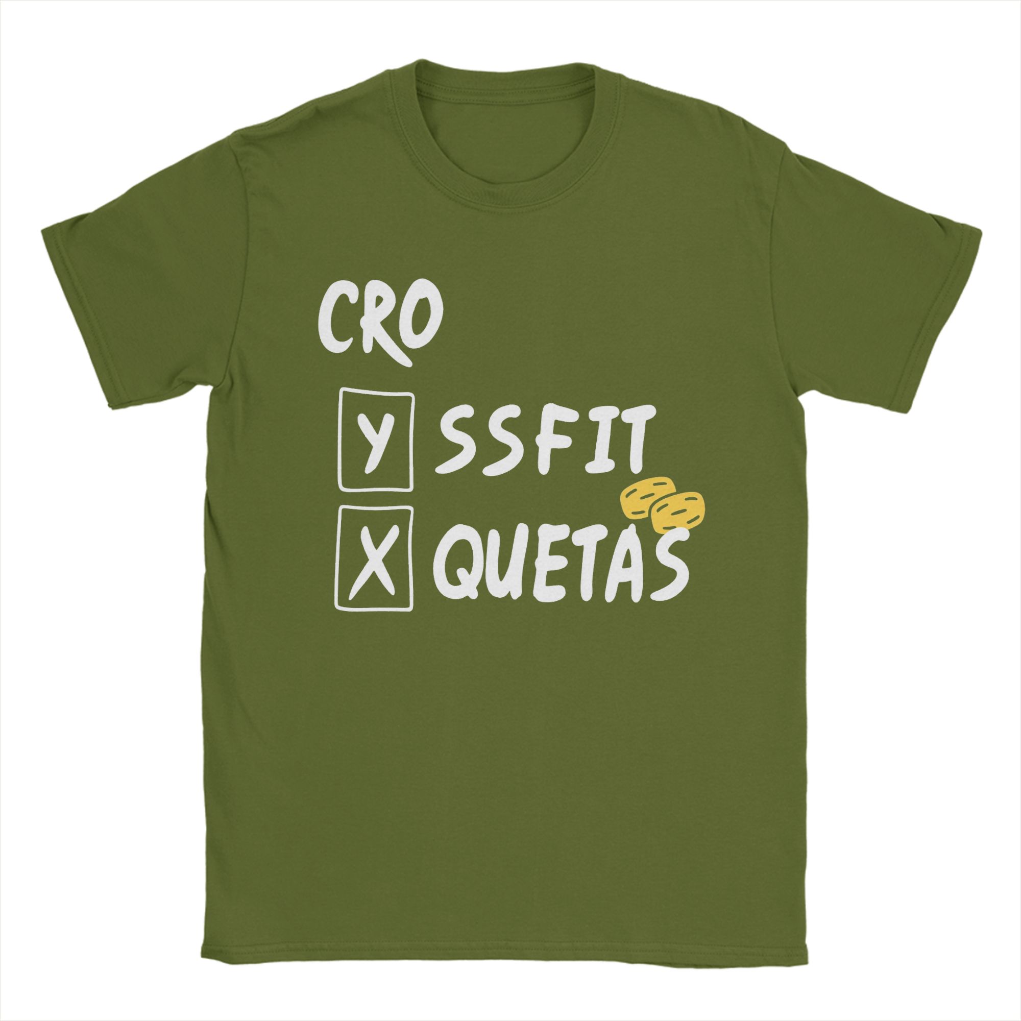 

CRO SSFIT QUETAS T Shirts Men s Cotton Hipster T-Shirt Round Collar Tees Short Sleeve Tops Birthday Gift 4XL