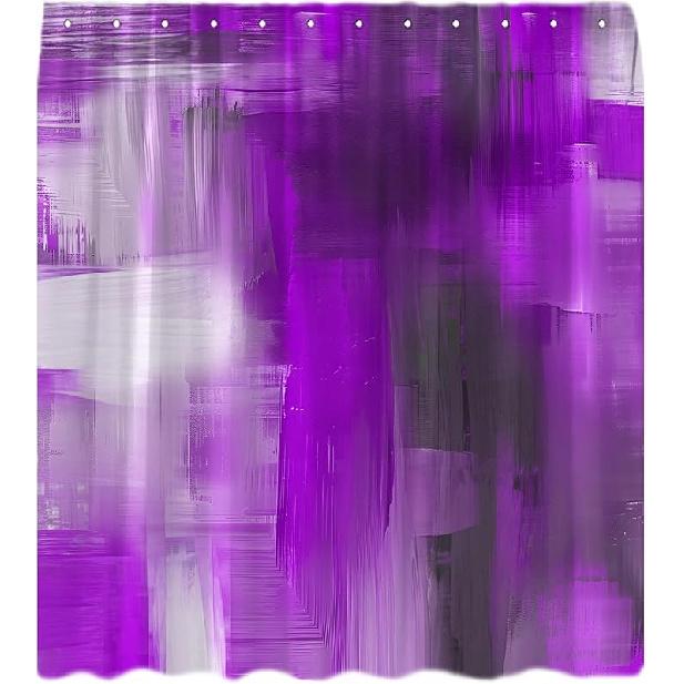 Abstract Orange Shower Curtain Burnt Orange Brown Oil Painting Watercolor Grunge Art Decor Bathroom Curtain Set with Hook