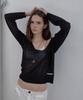 Eopaeleolakaibeu Pento Summer Deep V-Neck Knit - Black