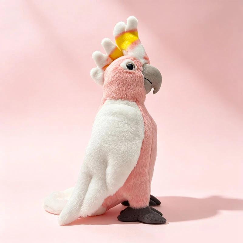 Bildungsrealistisches Papageien-Stofftier Weicher Lebensechter Ara Kakadu Plüschtier Tropischer Vogelpuppe Naturwissenschaftsspielzeug Geschenke 22cm