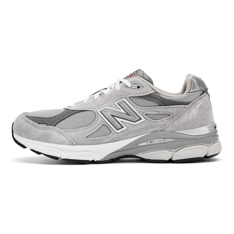 New Balance 990v3 מיוצר בארה"ב נעלי סניקרס יוניסקס אפורות לבנות M990GY3