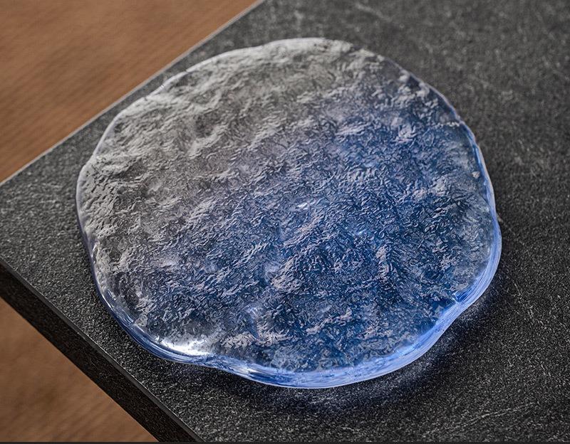 Japanese-style glacier blue-green national tide wind small teacup, sake cup, glazed cup, hostess, teacup tea cup, hand frozen