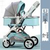 Foldable Multi-Functional High Landscape Baby Stroller: Sits and Lies Flat, Shock-Absorbing, Two-Way Design for Newborns