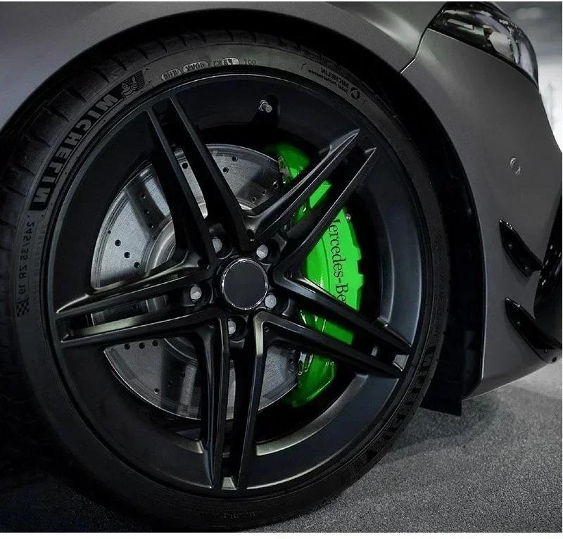 TPSHK1 2025 Hot For Benz 6PCS Car Brake Caliper Sticker Heat Resistant Decal For Mercedes Benz AMG W206 W204 W205 W212 W213 W221 W222 W