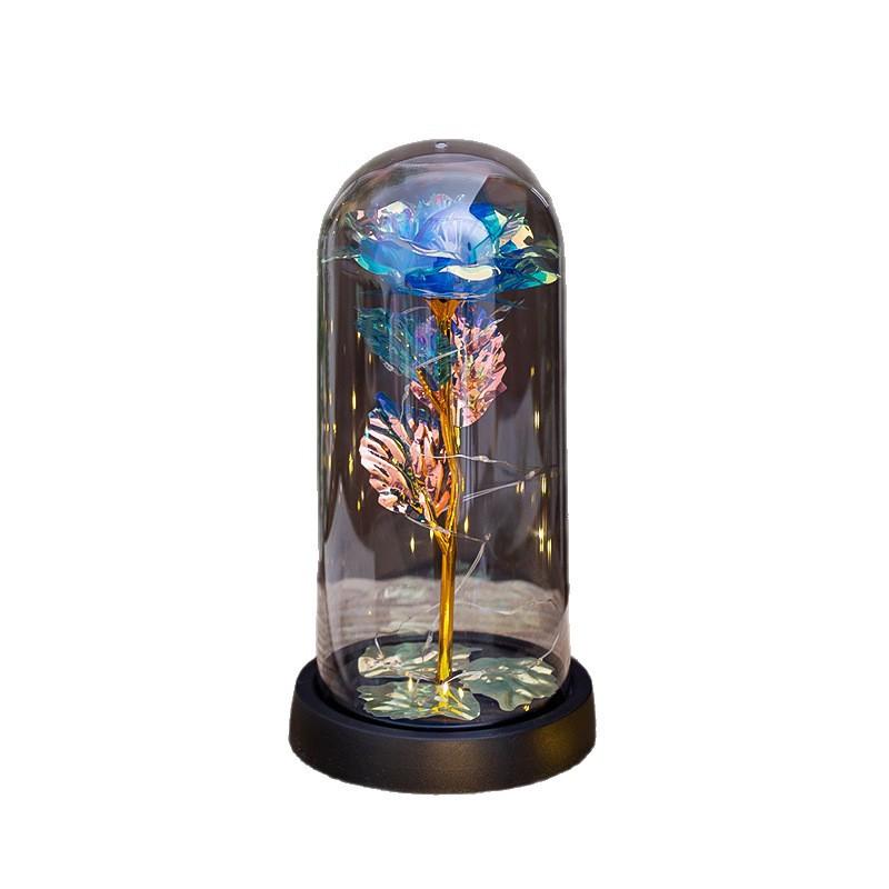 Eternal Flower Glass Cover Luminous Gold Foil Rose Christmas Valentine's Day Gift Creative Night Light Ornament