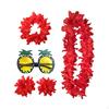 Conjunto de Colar e Tiara Havaiana para Festas na Praia Eventos