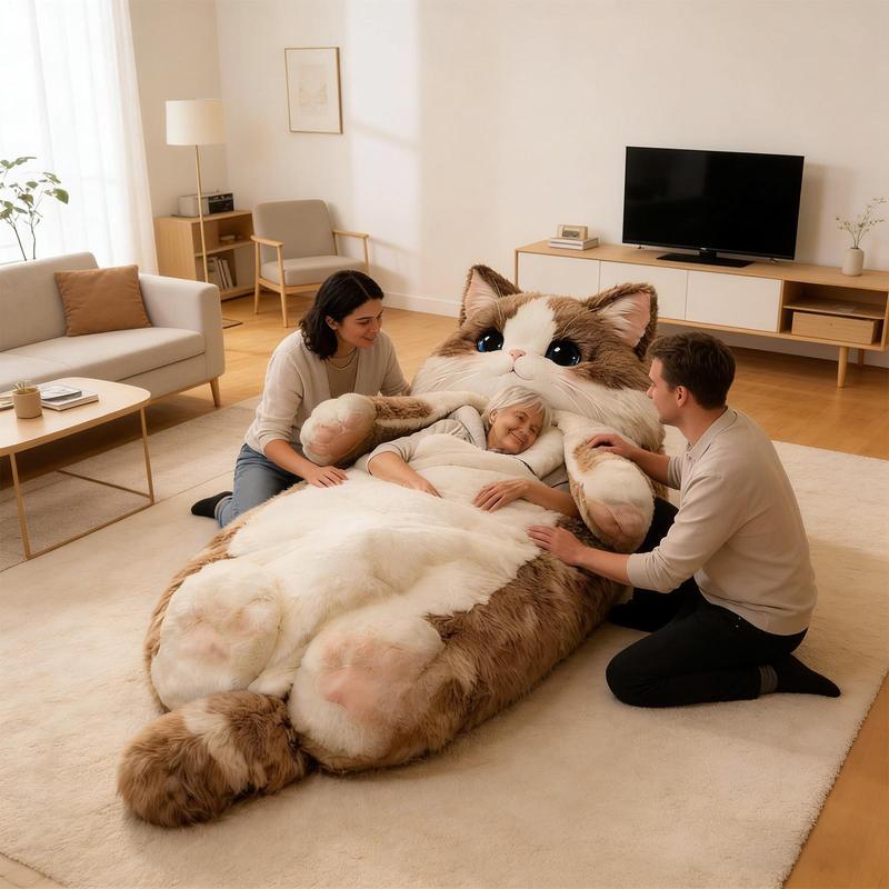 Adult Sleeping Bag Soft Warm Room Decor Cat Envelope Warm Sleeping Bag For Indoor Home Bedroom Living Room Apartment Dorm Hotel