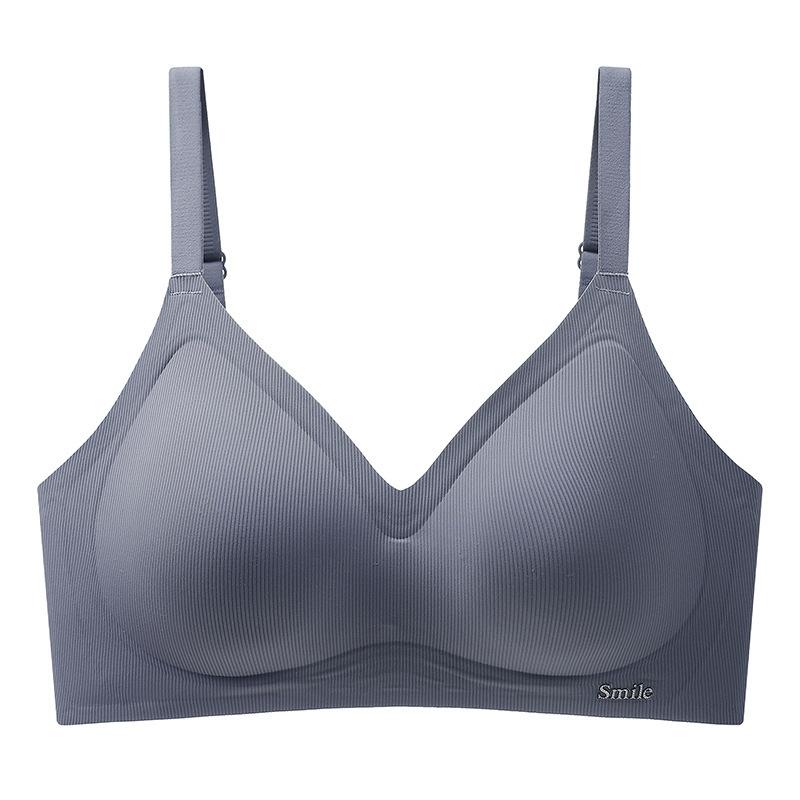 New jelly sweet seamless bra with double breasts and chest pads, comfortable small breasts gather, no steel ring, beautiful back girl