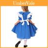 Costum Drăguț de Menajeră Inspirat de Alice în Țara Minunilor pentru Fete, Rochie pentru Spectacol pe Scenă și Joc de Rol, Mărimi S-XL