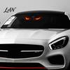 Solar Car Led Light Strip Devil Eyes for Windshield, Window Warning Sign with Three Smart Modes, Universal Lighting Kit LED Digital Panel, Suction Cup