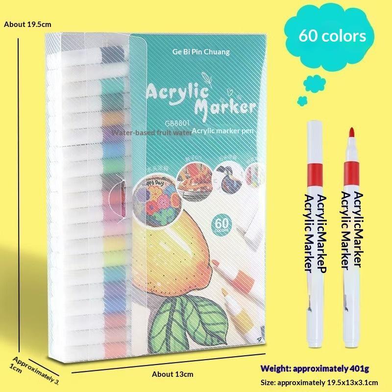 24 Colors Acrylic Paint Markers Waterproof Vibrant Colors For Art Creation Diy Crafts Drawing School Projects