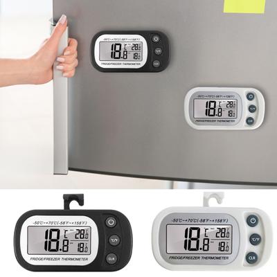 Digital Refrigerator Thermometer Large LCD Display Magnetic Hanging Waterproof Fridge Freezer Electronic Temperature Monitor Gauge Kitchen Gadgets