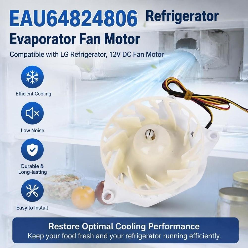 Replacement Refrigerator Evaporator Fan Motor for LG EAU64824806 Refrigerator Cooling System