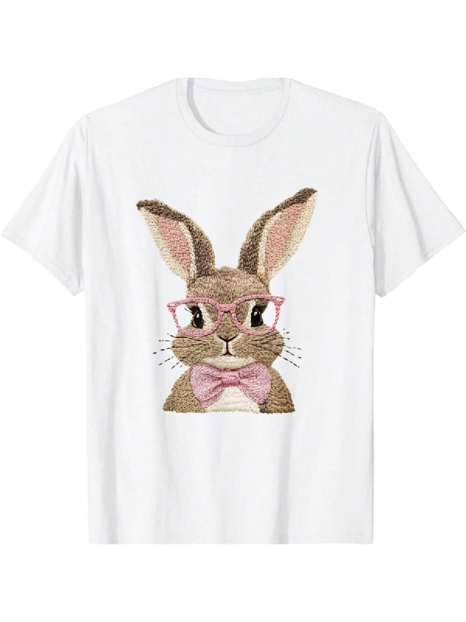 Retro Easter Faux Embroidery Bunny Cute Gifts Boy Girl Kids T-Shirt S разноцветный
