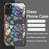 Stylish Purple-Crystal Marble Texture Tempered Glass Phone Case for Motorola Moto G85 G84 G75 Edge 50 Fusion 40 Neo 30 Pro Cover