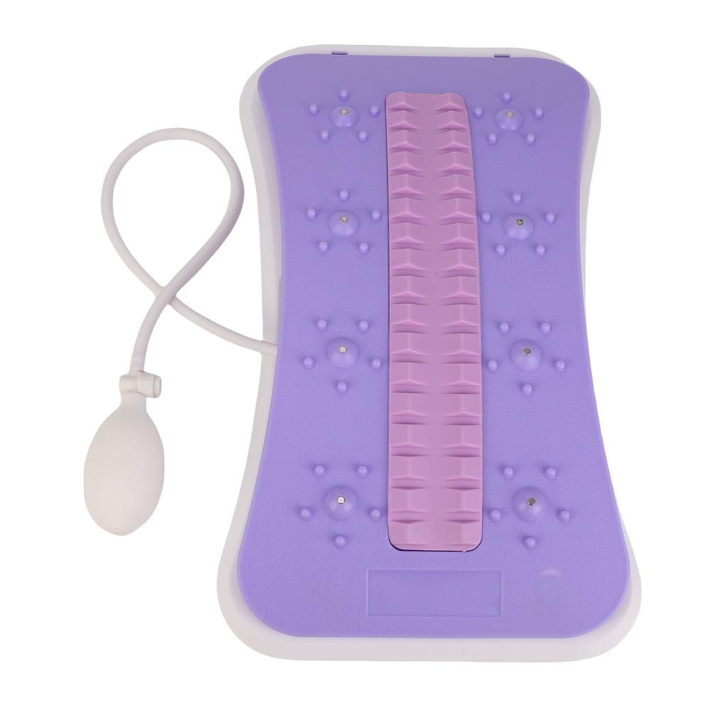 Aparat de întindere pentru suport lombar cu pompă manuală, înălțime reglabilă, instrument auxiliar pentru întinderea spatelui inferior pentru acasă și birou, mov