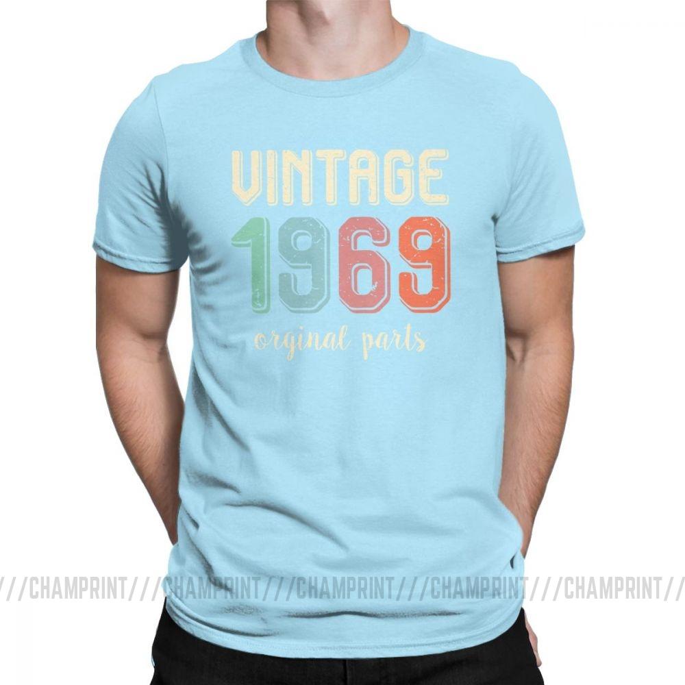 Vintage Retro 1969 50 Years Old 50Th Birthday Gift T Shirt T Shirt For Male Round