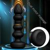Dobbelmotor Thrusting Vibrator Butt Plug Vibrerende Kuler Prostatamassasjeapparat Sexleketøy
