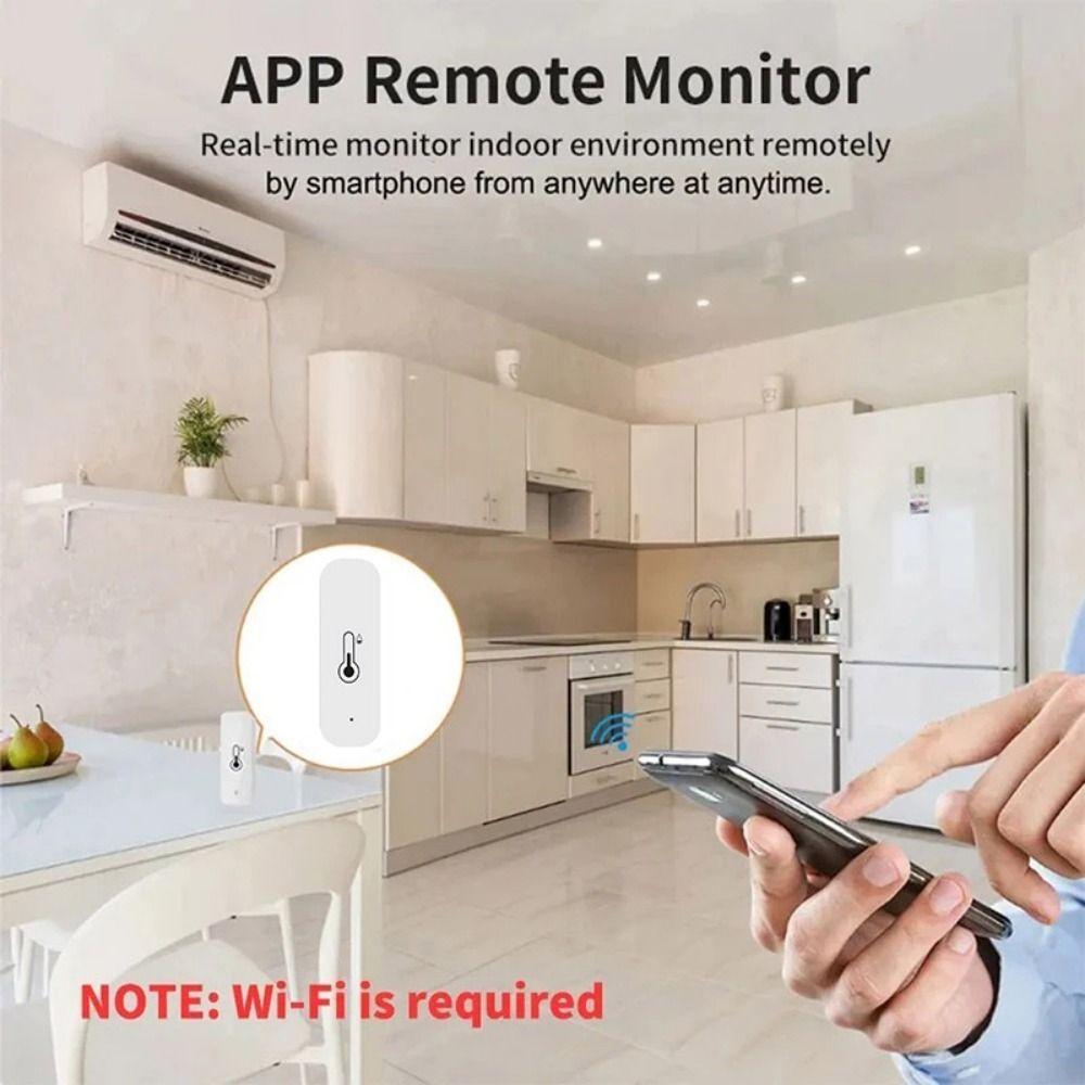 Battery Powered WiFi Temperature Humidity Sensor Smart Hygrometer Thermometer for Remote Monitor