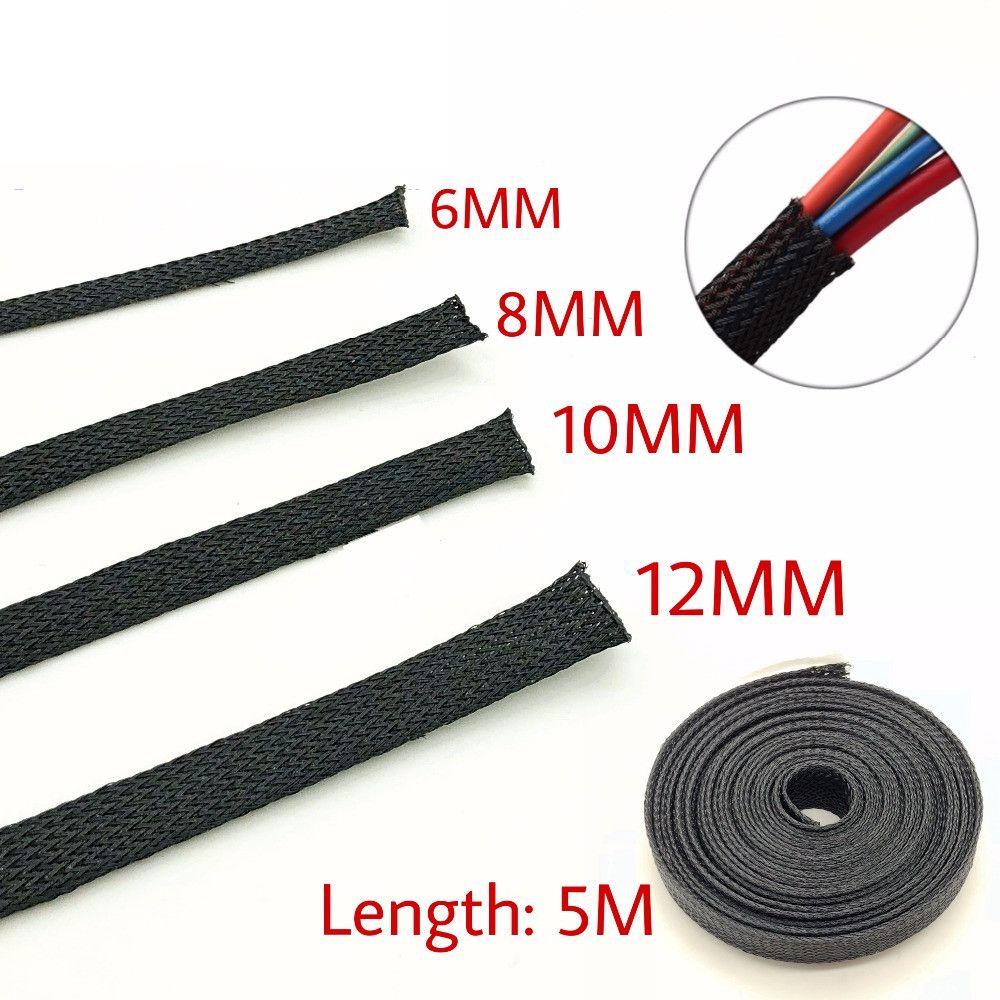 Black Tight PET Expandable Wire Protection Cable Braid Sleeving Insulation