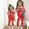 Kids Independence Day Outfit Set Short Sleeve Top and Long Pants Two Piece Casual Suit for Boys and Girls Comfortable Fit