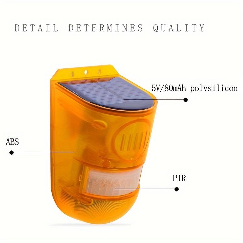 1 buc Lumină Solară cu Sunet cu Alarmă cu Senzor de Mișcare, 129dB Tare, LED Intermitent pentru Casă, Hambar, Curte, Securitate Fermă, Sistem de Alarmă Modern