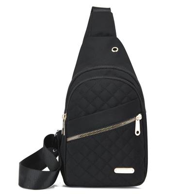 Einfache bestickte Faden-Umhängetasche Brusttasche