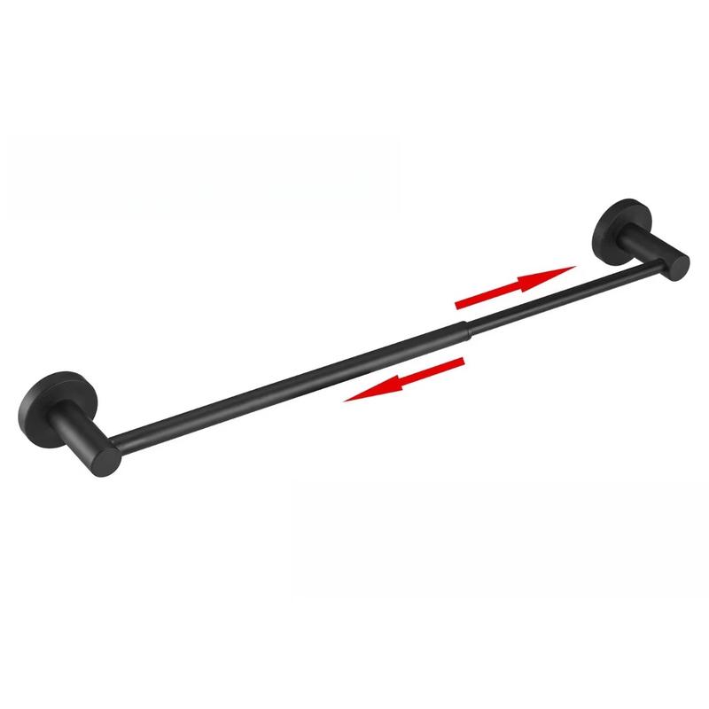

YIXI Retractable Matte Black Single Towel Bar