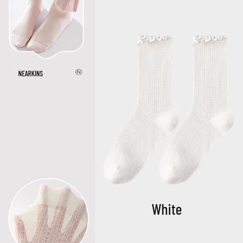Neqing Women s Summer Lace Mesh Mid-Calf Socks