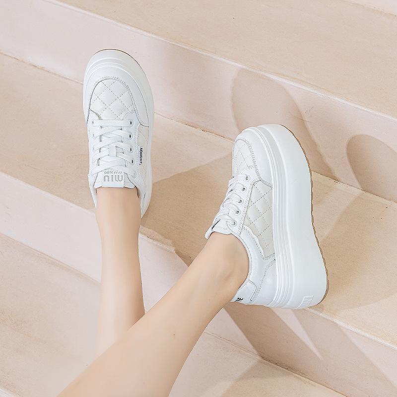 Panda Color Scheme Platform Single Shoes Women's Spring and Autumn 2025 New Little White Shoes Casual Small Fragrant Wind Board Shoes Popular Wome