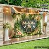 2D Mr & Mrs Floral Wedding Photography Backdrop Light Curtain Background