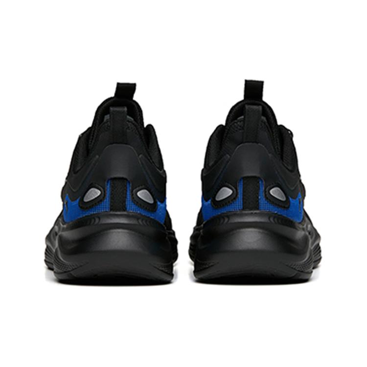 Anta Ling Yun 2 Comfortable Slip Resistant, Abrasion Resistant, Breathable Low Top Running Shoes Men's Black Blue 112145541R-4