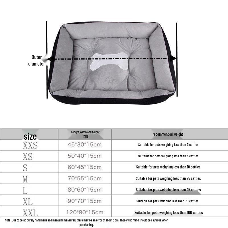 Vier Jahreszeiten Universal Haustiermatratze für kleine, mittelgroße und große Hunde, Katzen, Golden Retriever und Teddys.