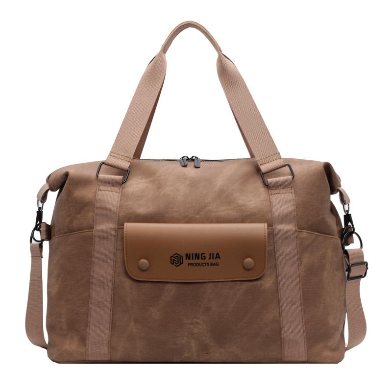 

Travel bag Large capacity, high sense, high value, dry and wet separation luggage bag Boarding free single shoulder small fresh bag темно-коричневого кольору