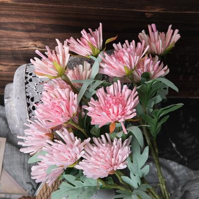 6 stücke Hochzeit Bouquet Pflanzen Dekorationen Hochzeit Floral Gefälschte Pflanzen Künstliche Bouquet Künstliche Blumen Chrysantheme Hortensien Nordic